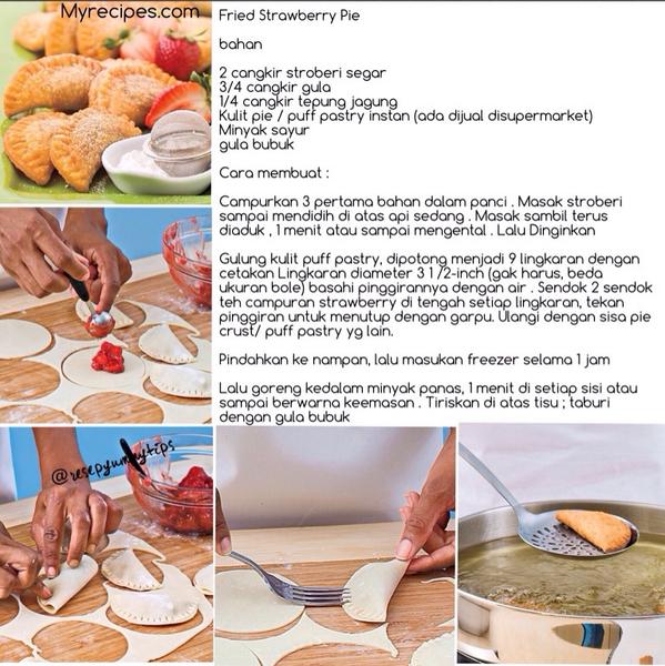 resepyummy's tweet photo. Fried Strawberry pie http://t.co/Gw3XAvogmH