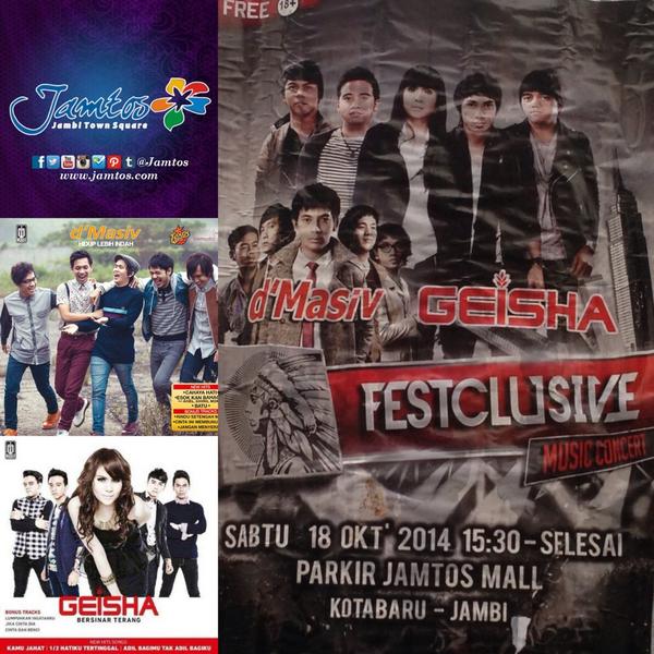 Jamtos's tweet photo. Hari ini Jangan sampai dak do nonton Apache #Festclusive karena akan ada performance dr @dmasivband @geishaindonesia http://t.co/xJzgsbdWdZ