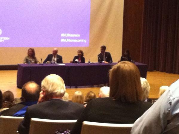 Alumni panel with <a href="/AnaGasteyer/">Ana Gasteyer</a> and <a href="/Terryoneill/">Terry O'Neill</a> at #NUReunion !