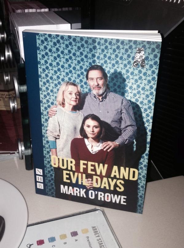 davidodonovan's tweet photo. Interval time at the fantastic #OurFewAndEvilDays @AbbeyTheatre @jolooby http://t.co/2fgrgwrn99