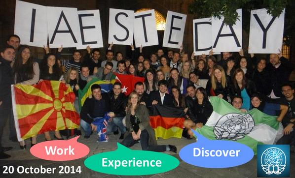 IAESTE_Malaga's tweet photo. 20 October 2014 - #iaesteday 
#work #experience #discover @IAESTE http://t.co/0TAbmmtJSR