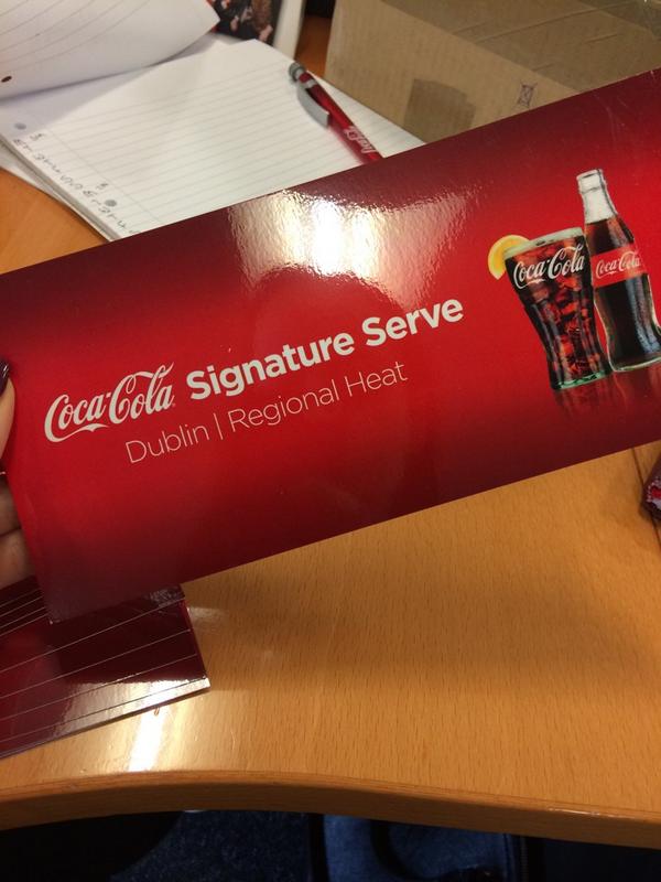 BakerDanni's tweet photo. And so it begins again! @CocaCola #SignatureServe #Dublin #TradeParty @graftonlounge wer comin for ya!! http://t.co/RX7TCevF7B