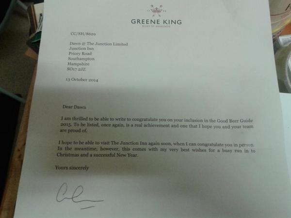 Junctionstdenys's tweet photo. A nice surprise letter! http://t.co/7CWK2Je62c