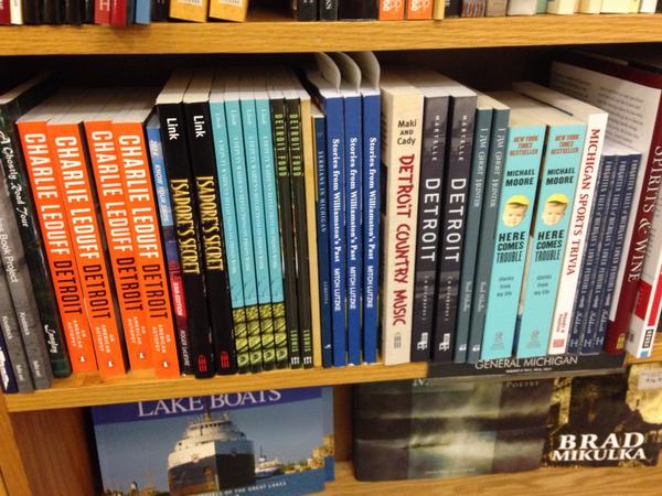 MitchL24's tweet photo. My history book in today and on the shelf at Schulers Books at the Meridian Mall. http://t.co/BjCbNAABjx
