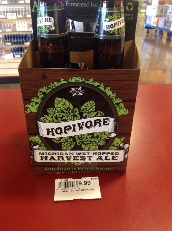 friarforsyth1's tweet photo. @newhollandbrew hopivore has arrived. Limited release. Only got two cases. #crafbeer http://t.co/3KOoZtvNgP