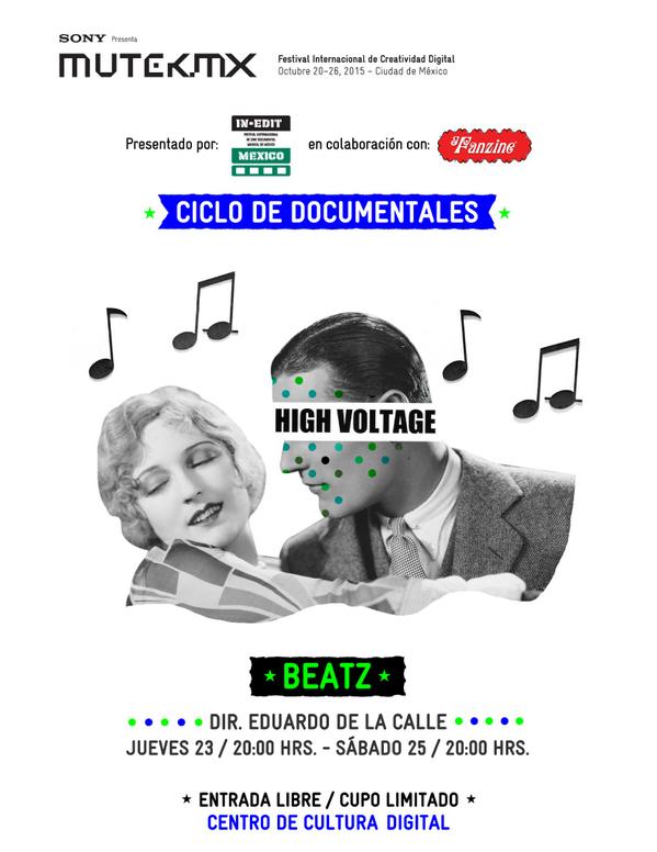 Ineditmexico's tweet photo. In-Edit, @MUTEK_MX y @LFanzine presentan Beatz, el 23 y 25 de octubre en @CCDmx. #InEditMx #CineDocumental http://t.co/tg9hUfL9IX