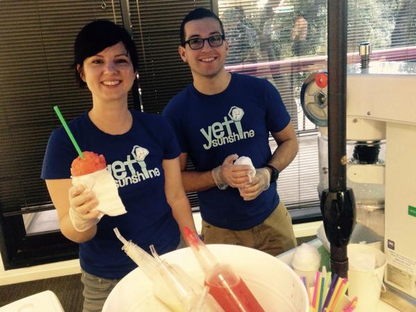 quantlab's tweet photo. .@yetisunshine in the house! #happyfriday #snowcones #thedaythatkeepsongiving #tgif #houston #texas #quantlab http://t.co/UXXu5Lu7iN