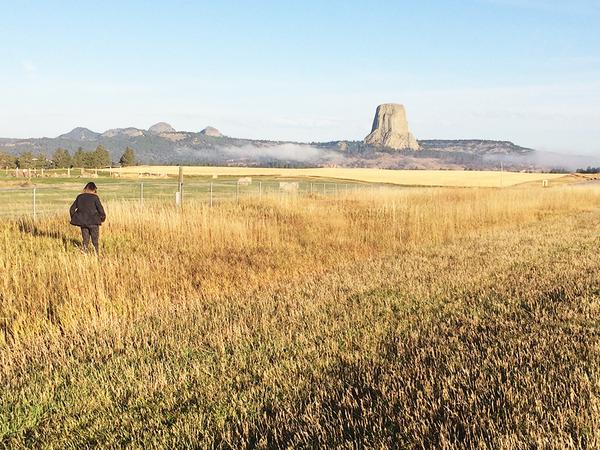 visitwyoming's tweet photo. Ever been to Devils Tower? It's pretty spectacular this time of year http://t.co/z8jJoqfNSG #FallIntoWY http://t.co/2WcRpvrMGq