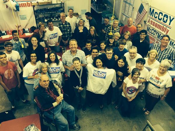 KristinOlsenCA's tweet photo. Inspiring day w/ McCoy campaign. Never seen more energy, enthusiasm &amp; joy! Floods of volunteers in/out all day! #GOP http://t.co/QZGefKWzKU