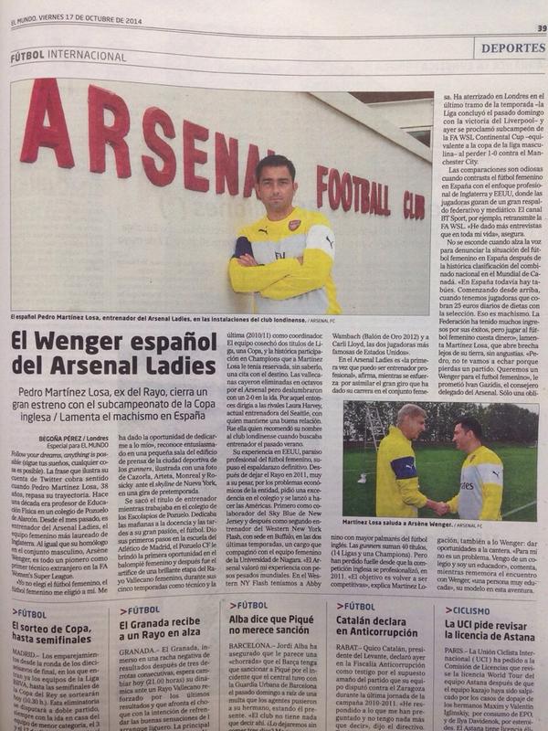 AlbaAda's tweet photo. Hoy en @elmundoes 2noticias de #FutFem El reconocimiento que se merece el deporte femenino va creciendo #PonFin http://t.co/JSRwfMOXPp