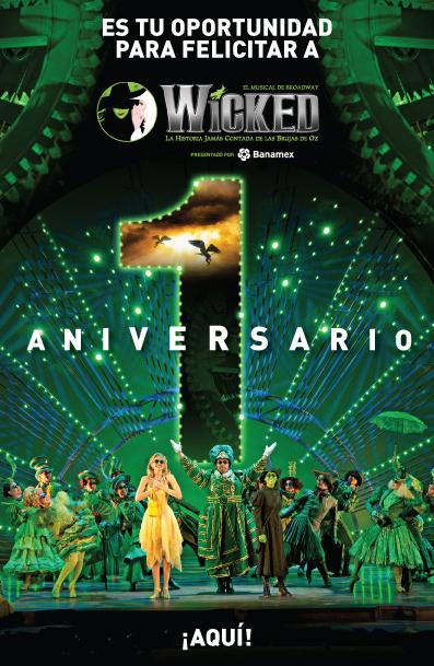 Wicked_Mx's tweet photo. Felicita a #WickedMx por su primer aniversario con un tweet. @morrisgil http://t.co/rVbc8MolYb