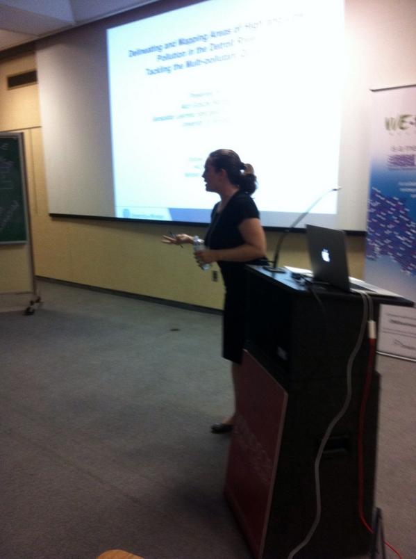 hackforge's tweet image. Our first speaker at #HackWE3, Alice from @GLIERUWINDSOR shared research on pollution in the Great Lakes