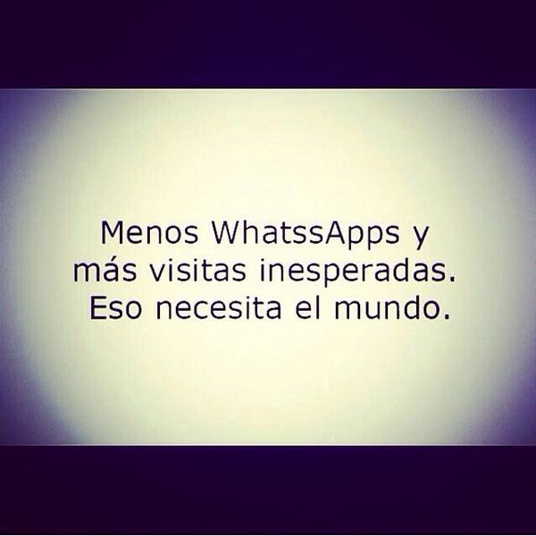 SilviLiv's tweet photo. Menos whatsapps ... 😌 http://t.co/o4evMNpQhG