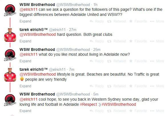 WSWBrotherhood's tweet photo. #ElrichUpdate I managed to ask Tarek @elrich11 couple of questions last night after his game vs Victory. #thankYou ⚽️ http://t.co/toxQaY2EtR