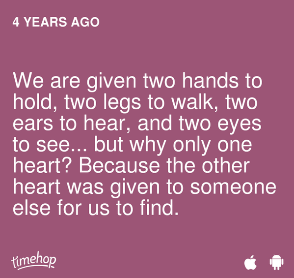 even_natalie's tweet photo. Exactly 4 years ago today! (via @timehop) http://t.co/0yrItM9cIn http://t.co/vgAUTzrTSs