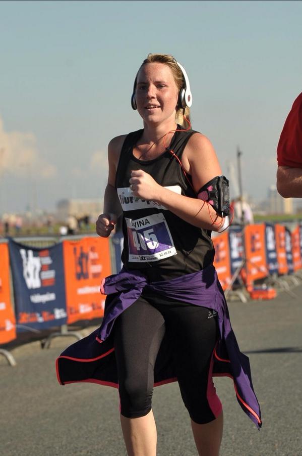 davinaskelly's tweet photo. @davinaskelly completed the @btrliverpool #wirralhalfmarathon in 2hours53 for YourSpace wales charity. 😁 http://t.co/jKoAibYAM4