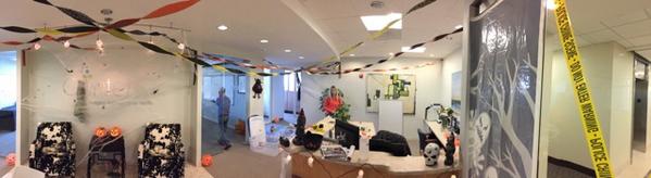 jumpmanHOLLA's tweet photo. #Halloween decorating extravaganza at #CliIntel this afternoon. Spooky! @Cliintel http://t.co/QvYcjLRFnf