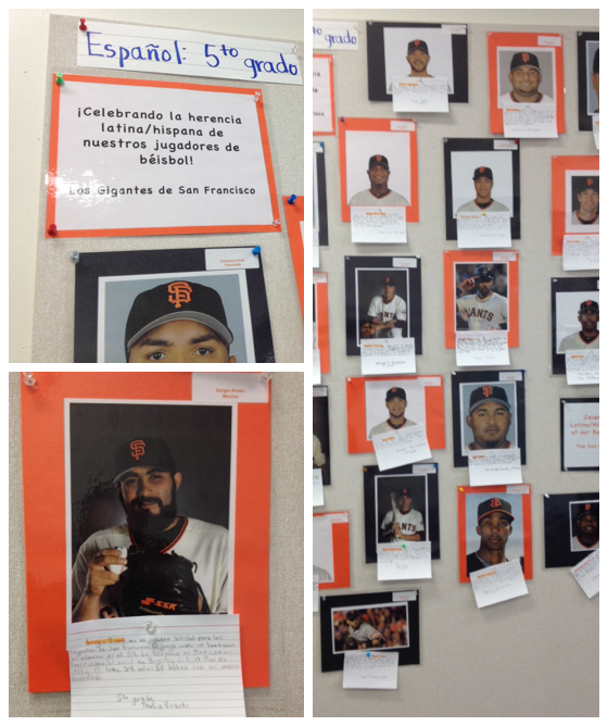 sfschool's tweet photo. @sfgiants look what our 5th graders did in Spanish class! Profiles on the Latino players on the team.#octobertogether http://t.co/8trsdcyyRW