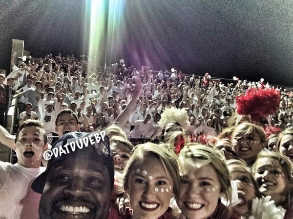 #GreatTimes... Look who got a #selfie at the #DixieHeights' game lol! Yep, we were #TurntUp😉 #WhiteOut #DixiePride