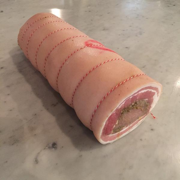 Porchetta ready to roll this evening at LP's Quality Meats