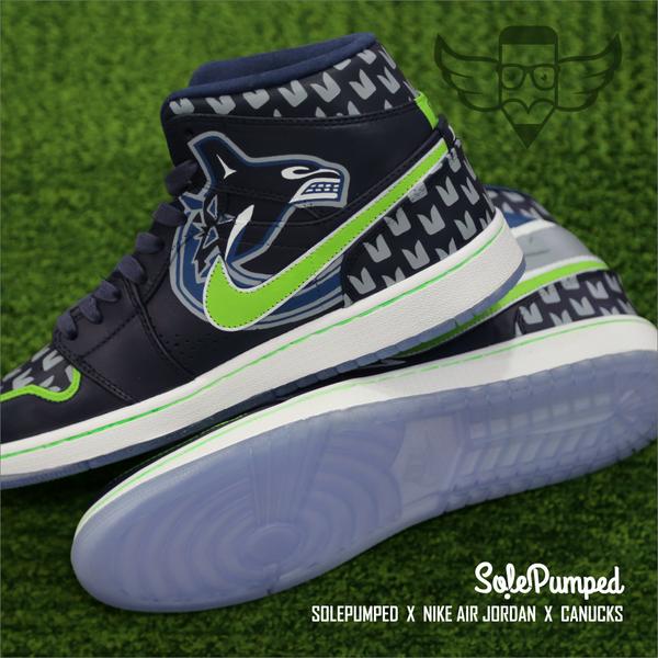 Top shelf with these <a href="/VanCanucks/">Go To @Canucks</a> custom <a href="/Jumpman23/">Jordan</a> kicks <a href="/canuckshockey/">Canucks Hockey Blog</a> #canucks #nhl #whitetowels