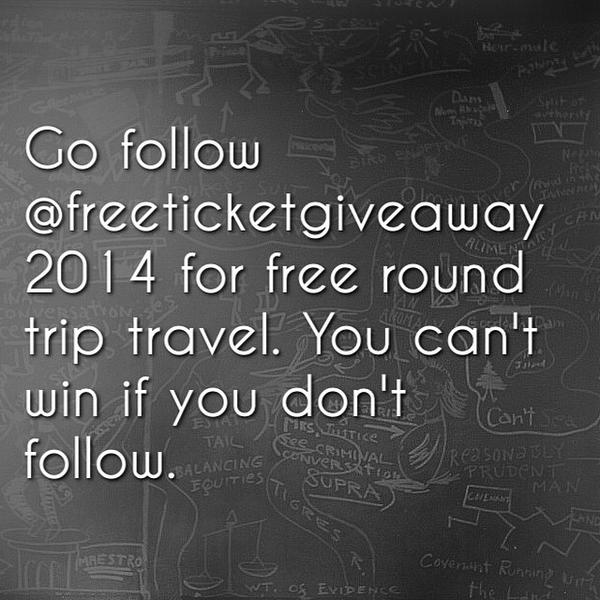 #FreePlaneTicket #FreeTicketGiveAway #FollowUs #Win