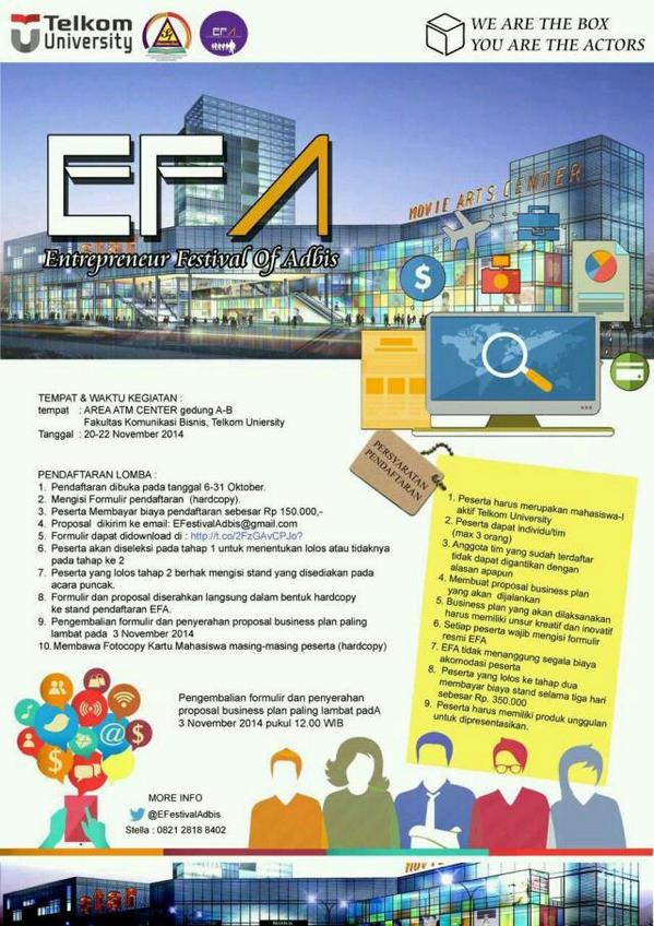 HIMAD3MP's tweet photo. AYO DAFTAR SEKARANG..JANGAN SAMPE KELEWATAN!! Info lebih lanjut: @EFestivalAdbis http://t.co/BEVWSYIeAG