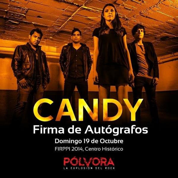 PolvoraRock's tweet photo. Próximo domingo, 12:00 hrs. estará @candymx en el stand de @PolvoraRock dentro de la @FIRPPI en en el Zócalo http://t.co/1tYajEkURl