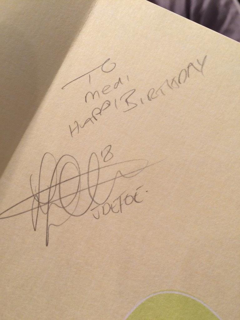 Just met Jermain Defoe  Happy birthday dad, enjoy the autograph on ur birthday card 