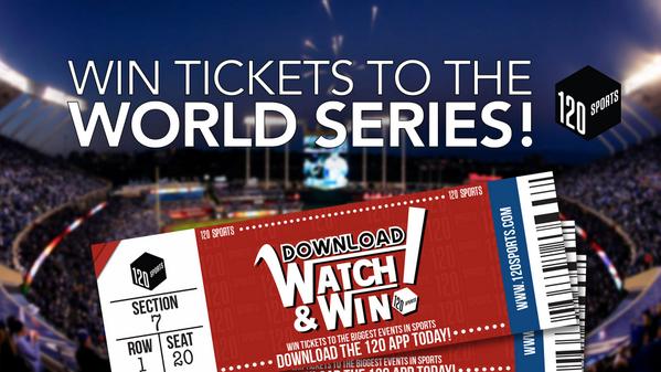 Stadium's tweet photo. Download #120Sports, Watch &amp; Win #WorldSeries tickets!
•iOS: http://t.co/0eXG4QGMuM
•Android: http://t.co/GZpFR8XvqP http://t.co/4dpkIA49Yj