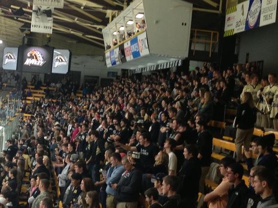 WMU_AD's tweet image. Best student section in the hockey World LAWSON LUNATICS! Fight Broncos Fight