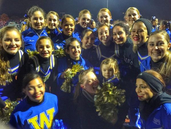 almugler's tweet photo. Thank you to WHS Poms for making Madeleine's day!! She felt like an honorary member of Poms! http://t.co/TecYn2DmQt