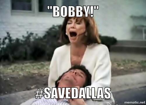 TeamJREwingIII's tweet photo. Don't let #BobbyEwing die again #SaveDallas #DallasTweetathon http://t.co/GUlPWRiplm