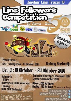 Glombang II Jember Line Tracer ke IV telah dibuka, kembangkn keahlian robot line followermu dsini #JLT_IV <a href="/TektroUJ11/">Teknik Elektro UJ'11</a>