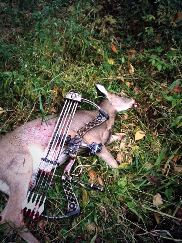 IanEcker's tweet photo. @Mathews_Archery @CarbonExpress @G5Outdoors doe number 3 down for the year plenty of venison for friends and family. http://t.co/kCazmO78m7