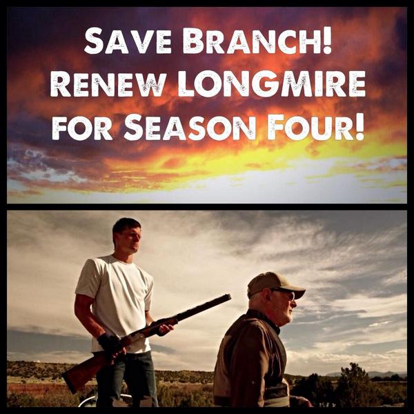 Hug a Tree! Save Branch! Find a new network for Longmire for season 4!  #Longmire4