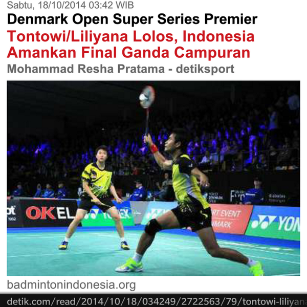 Indonesia Lolos Final Ganda Campuran! #Badminton di Denmark :