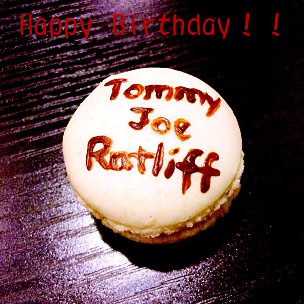  Happy Birthday Tommy!! Homemade Tommy Joe Ratliff Macaron for you!   
