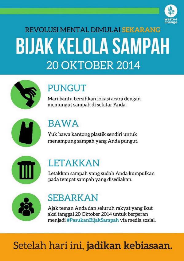 greenerationid's tweet photo. Yuk #RevolusiMental "@baGoesID: #BijakKelolaSampah @waste4change @idDKP #PasukanBebersih #IndonesiaBanget http://t.co/ljahUePre9"