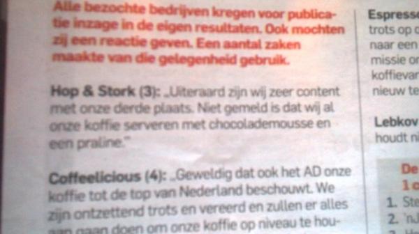 DominiqueterSch's tweet photo. Trots op oud collega's Anil en Remco: 3e plaats #adkoffietest !!! http://t.co/mzzko6kibE