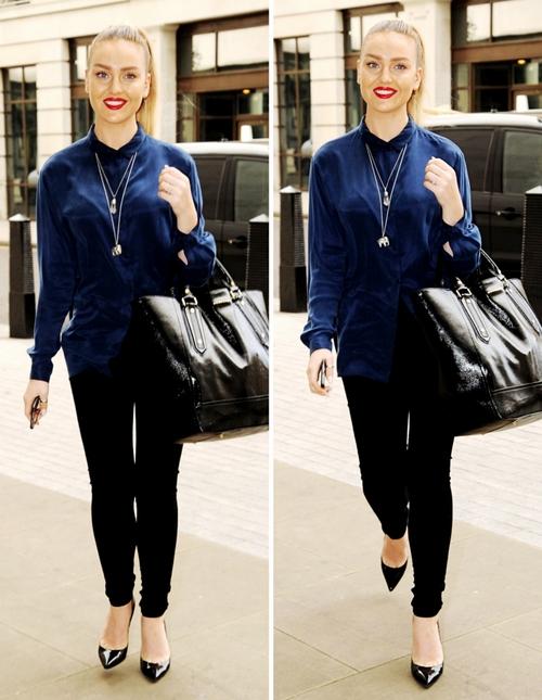 PerrieIsBeauty's tweet photo. Perrie today arriving at BBCR1 in London 2014-10-18 #PerrieFacts http://t.co/2pQMyhIoPk