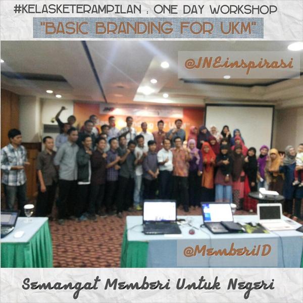 siqode's tweet photo. #kelasketerampilan. .. Kelas Hebat.. luar biasa.. terima kasih @MemberiID @JNEinspirasi juga kak @yuswohady ! http://t.co/Fdo59pfyNJ