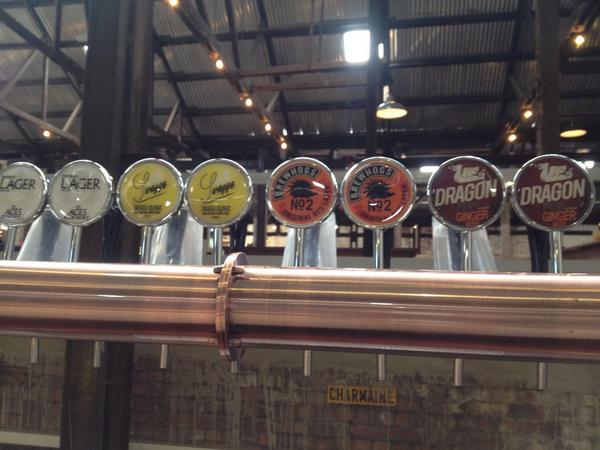 Craft beer on tap.