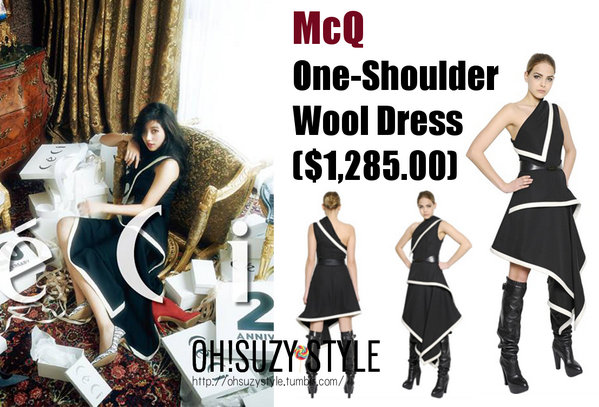 SUZYSTYLE9410's tweet photo. [Oh!Suzy'style] ＜CeCi October 2014＞ Brand:McQ(Alexander McQueen) 
One-Shoulder Wool Dress($1,285.00) #suzy #suzystyle http://t.co/BLyoX2u6FD
