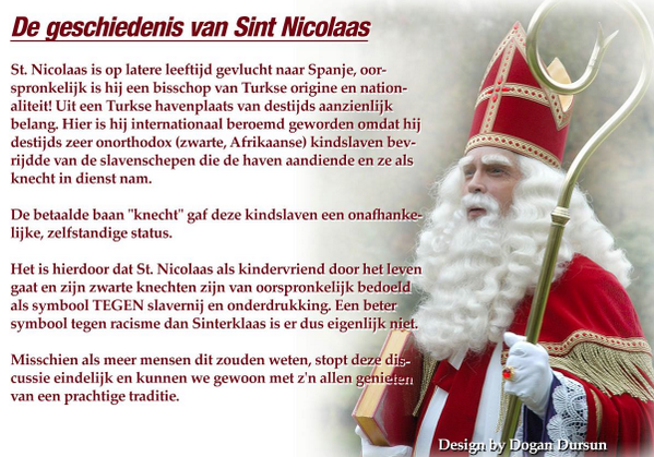Verwijst #zwartepiet naar racisme...?
Nee....!
Het TEGENDEEL blijkt waar...