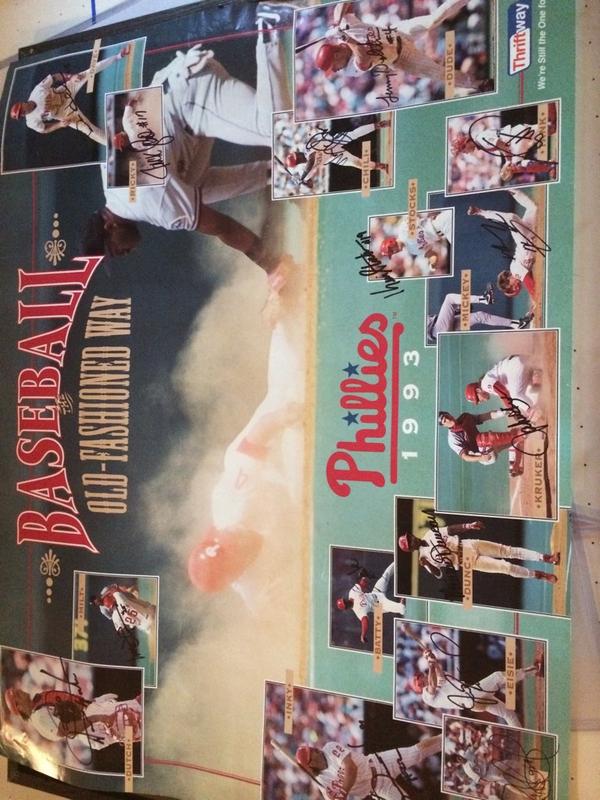 philschamps2008's tweet photo. Got Inky and finished my first team poster. Love the 93 Phillies. http://t.co/KKnJHO1WsO