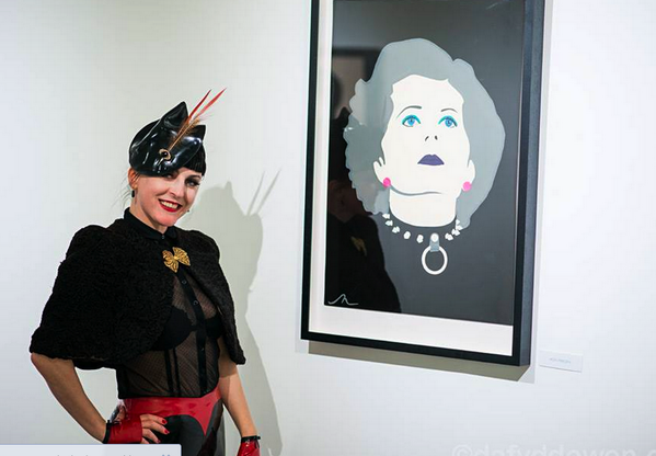 missmildenhall's tweet photo. Great interview Thanks @artrepublic of my Sex Sells show @EmbassyTea #timeoutart #latex http://t.co/XlB8JQHfQm http://t.co/n7hhmQlIPr