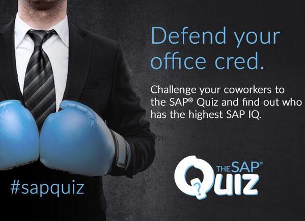 ulilokshin's tweet image. How well do you know SAP? Take the #SAPQuiz and find out your #SAP IQ today!  buff.ly/1EpdJEN