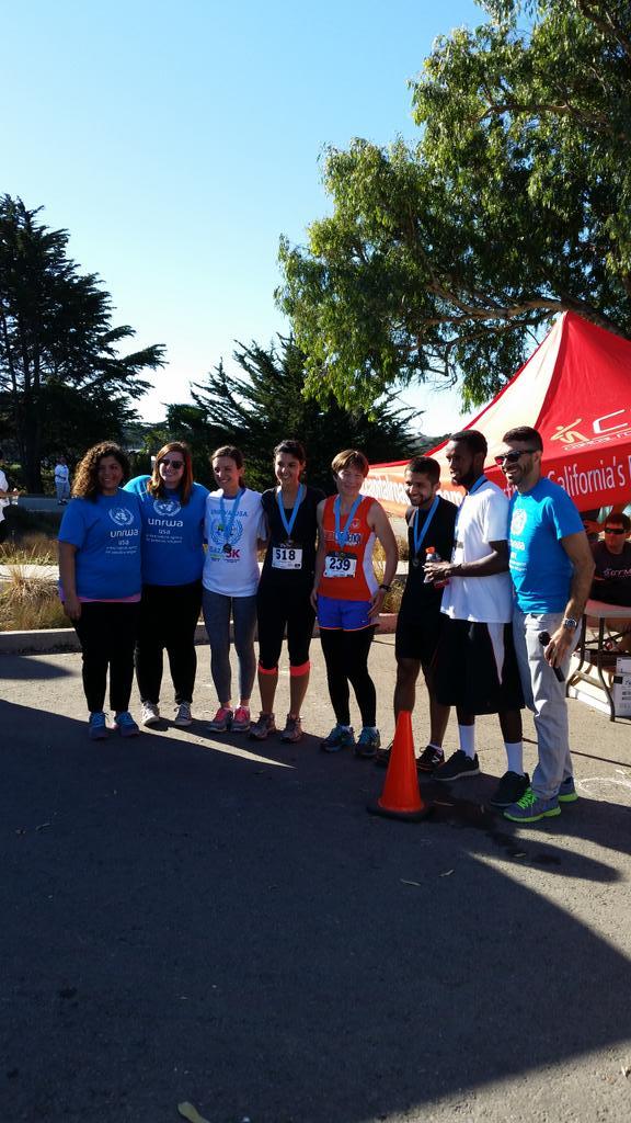 SFSUMUN's tweet photo. Shout out to the winners! We had a great time, thanks to @unrwausa for hosting the fantastic #Gaza5K! http://t.co/sVFK7JcBTt