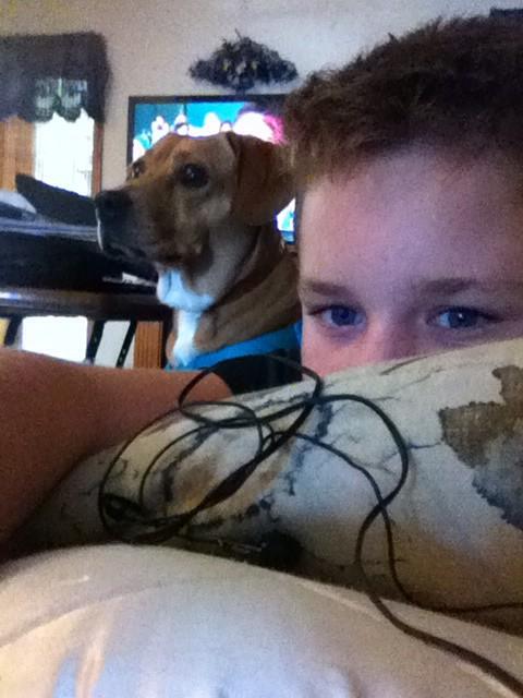 CBreidung's tweet photo. I am being stalked by my dog#bestbud http://t.co/sKNtMhul53